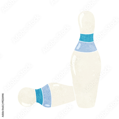 cartoon ten pin bowling skittles