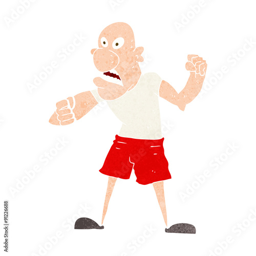 cartoon violent man
