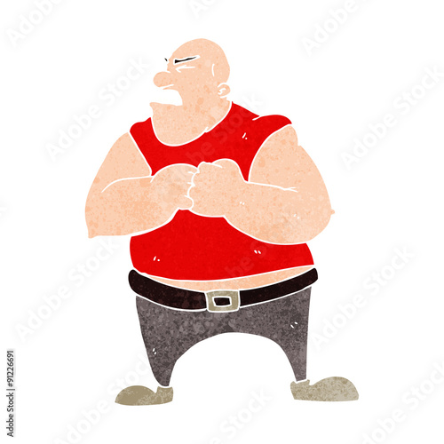 cartoon violent man