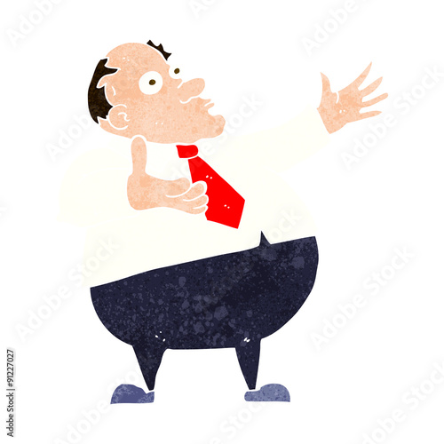 cartoon exasperated middle aged man