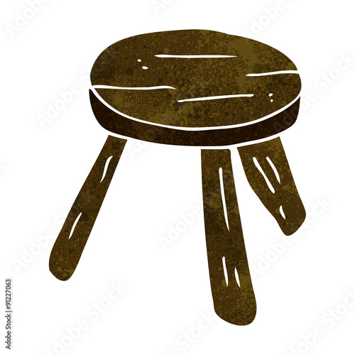 cartoon wooden stool