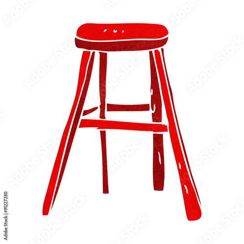 cartoon wooden stool