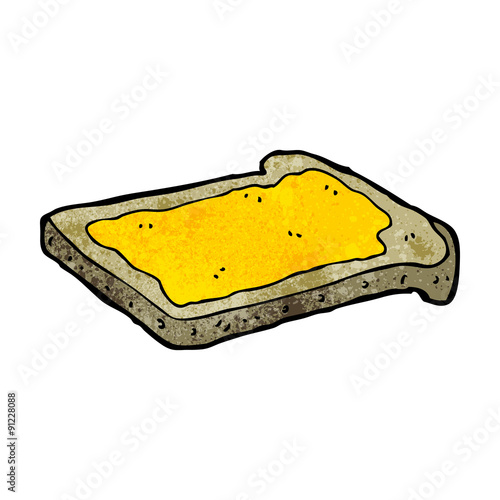 cartoon honey on toast