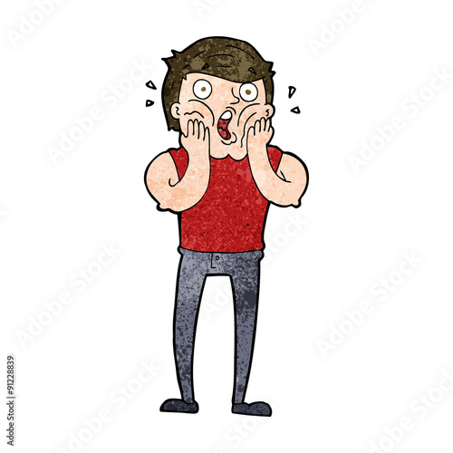 cartoon gasping man