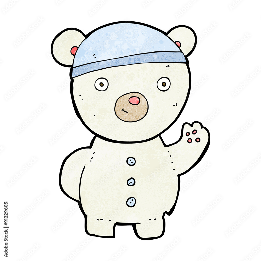 Fototapeta premium cartoon polar bear cub
