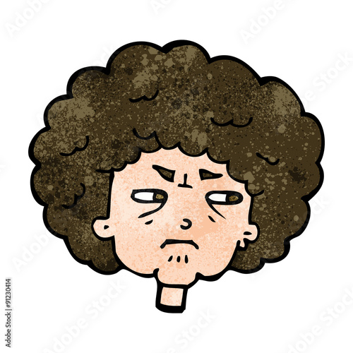 cartoon bitter old woman
