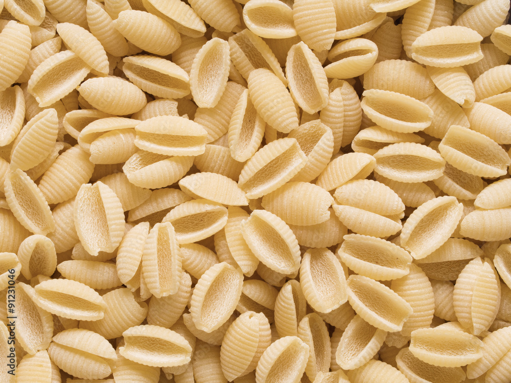 italian uncooked gnocchetti sardi pasta food background