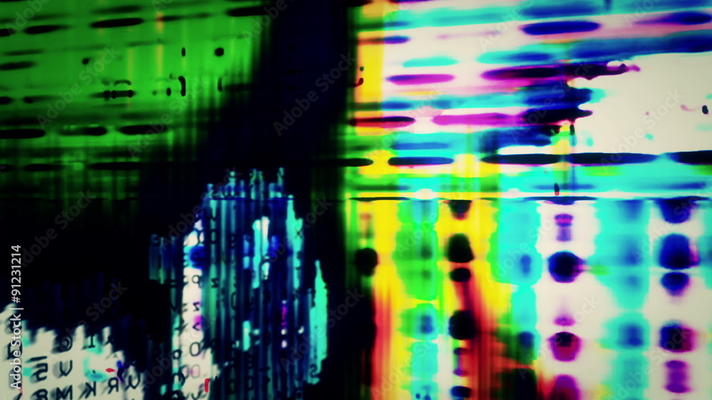 Video Background 1558: Streaming digital data forms flicker, shift and ...