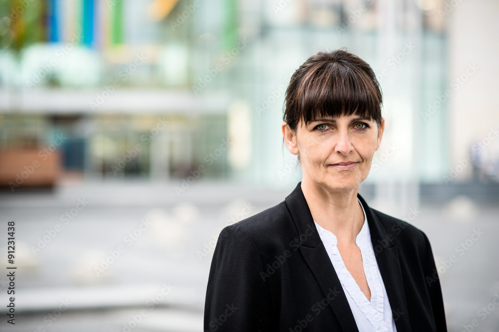 Senior business street woman portrait Senior business street woman portrait