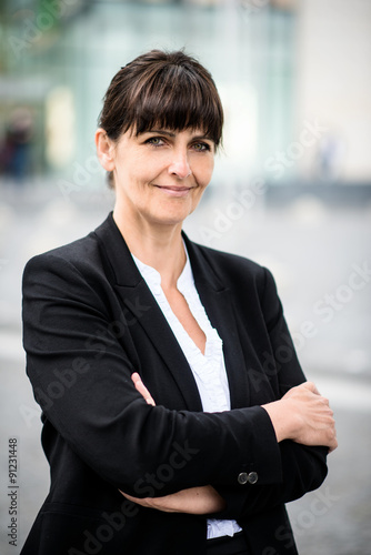 Senior business street woman portrait