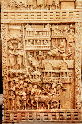 Pillar Carving at Stupa, Sanchi