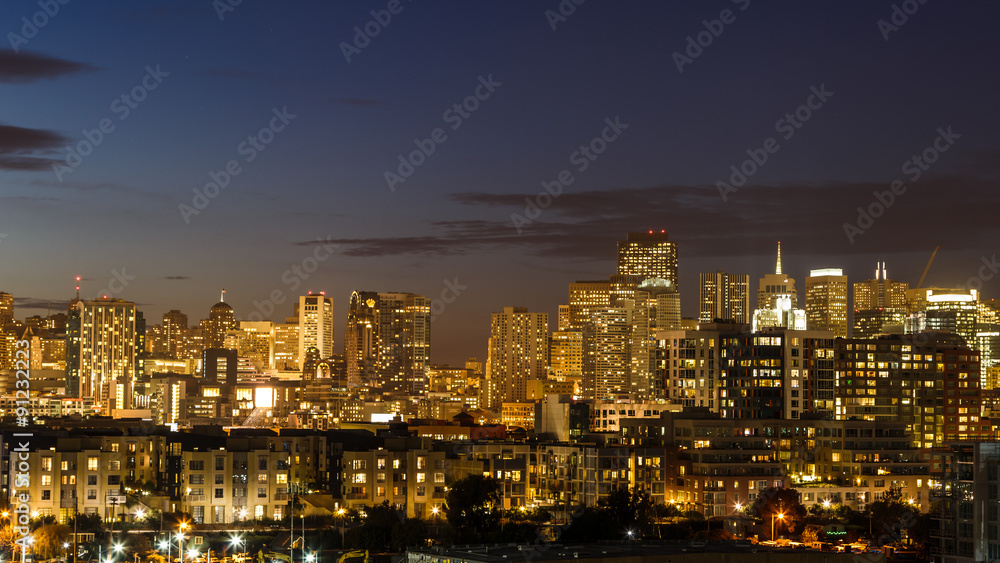 San Francisco skyline from South of Market