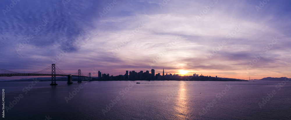 San Francisco skyline at sunset San Francisco skyline at sunset