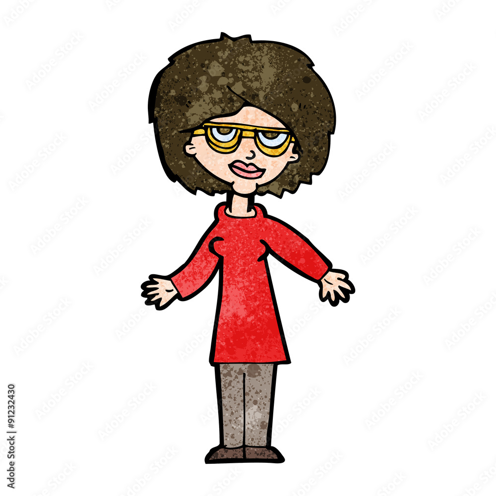 cartoon woman wearing glasses cartoon woman wearing glasses