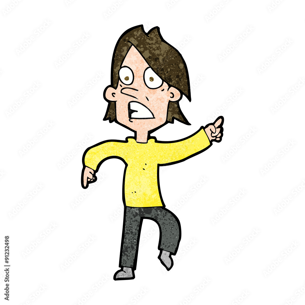 cartoon worried man pointing cartoon worried man pointing