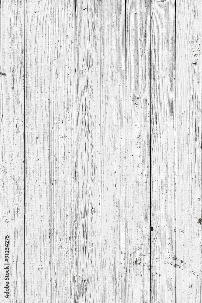 Naklejka premium Vintage White Wood Wall