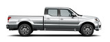 Silver pickup truck - side view