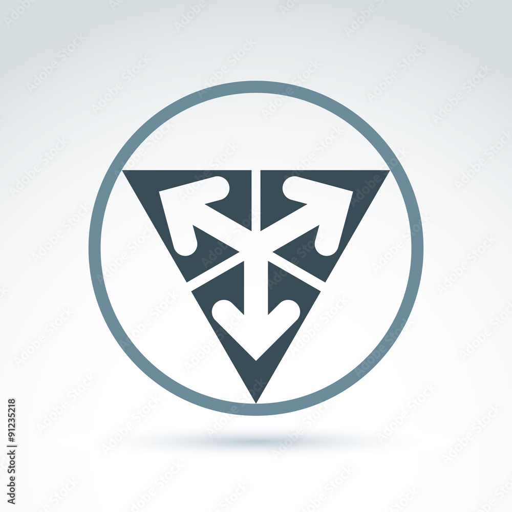 Vector abstract icon with arrow, abstract symbol, design element Vector abstract icon with arrow, abstract symbol, design element