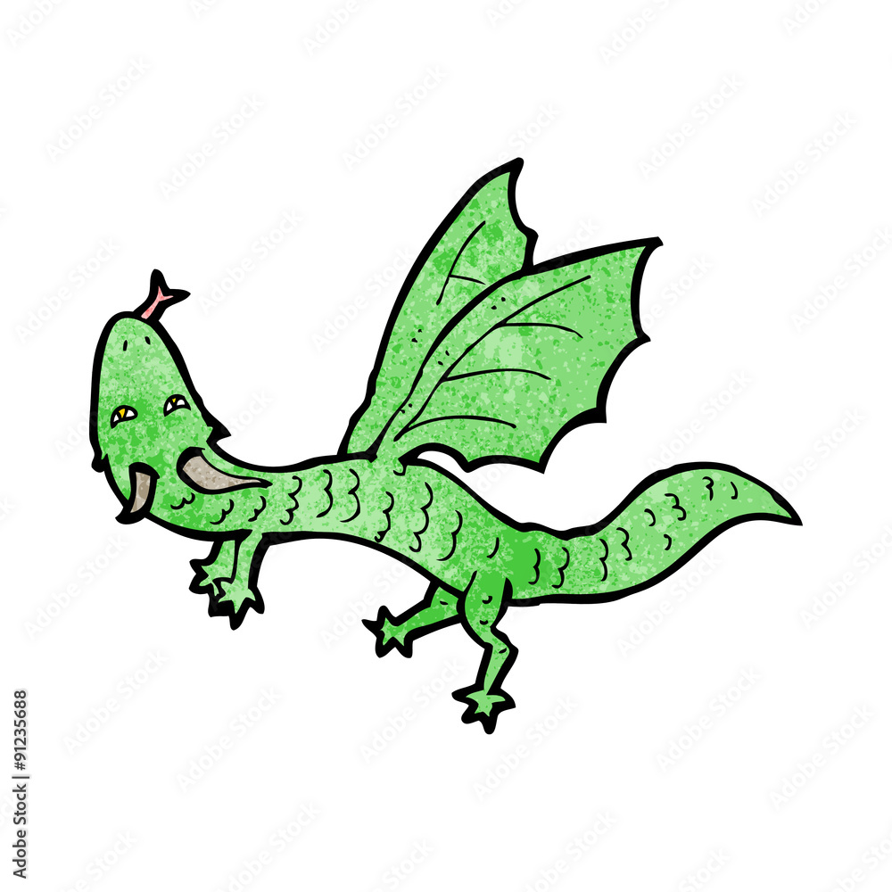 Fototapeta premium cartoon little dragon