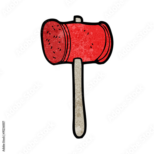 cartoon wooden hammer