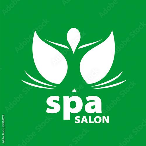 vector logo for Spa salon on a green background