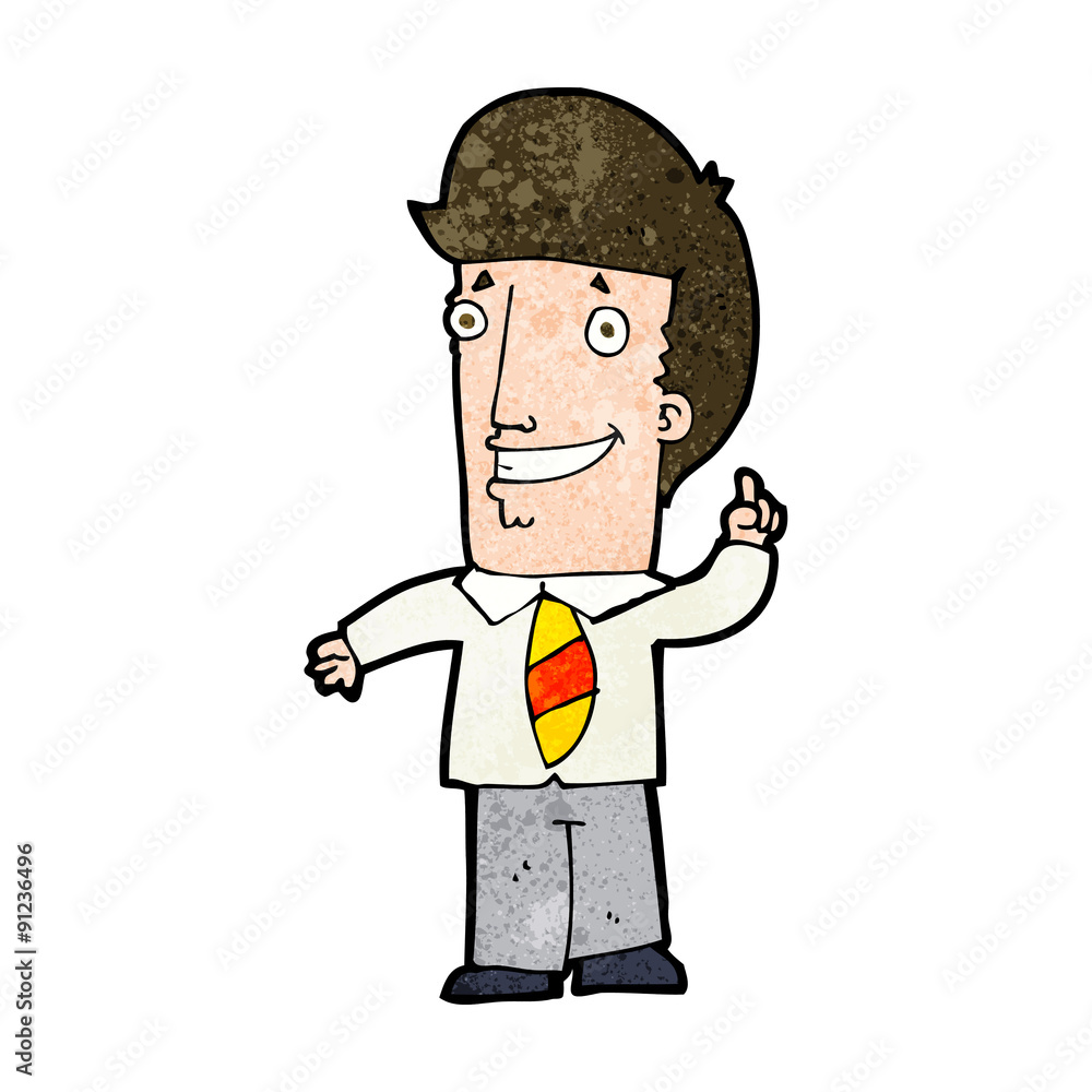 cartoon office man with idea cartoon office man with idea