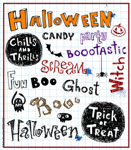 Halloween inscriptions 
