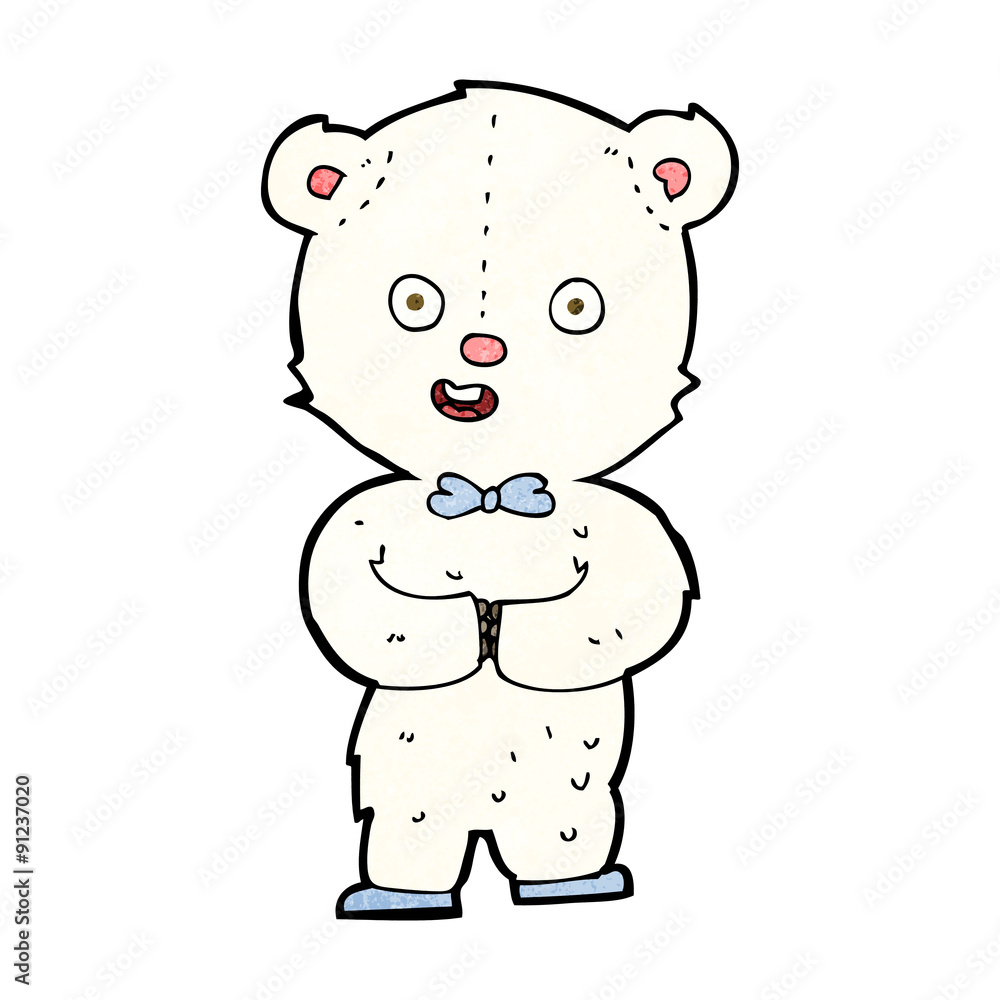 Obraz premium cartoon teddy polar bear