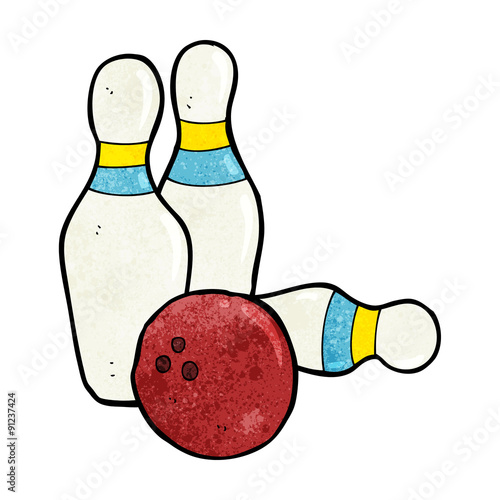 ten pin bowling cartoon