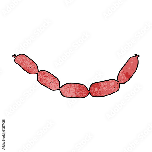 cartoon string of sausages