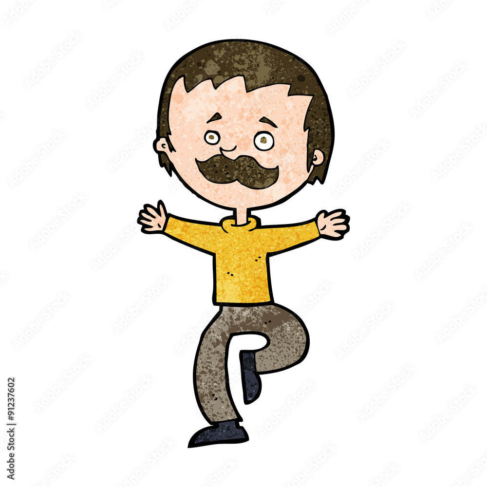 cartoon dancing man with mustache cartoon dancing man with mustache