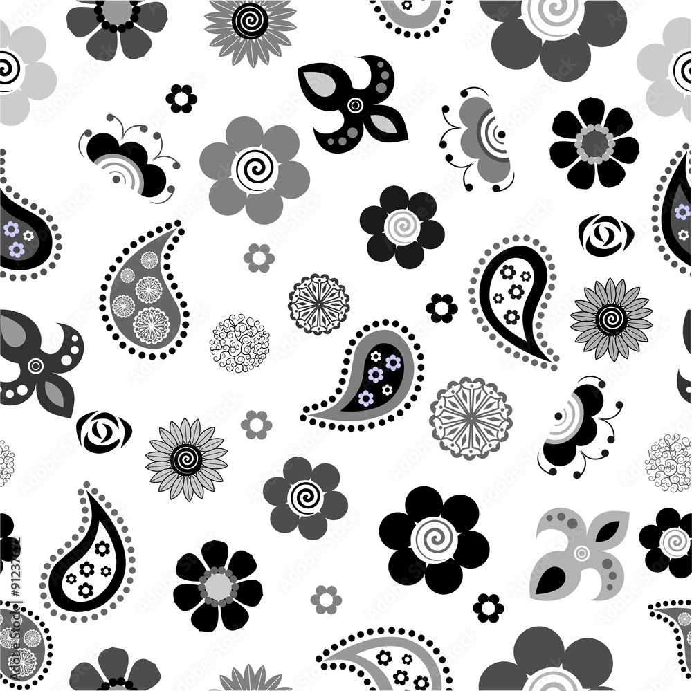 Fototapeta premium flowers background black