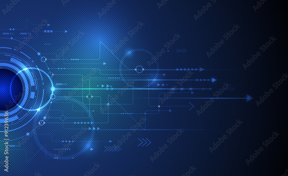 Vector illustration Abstract futuristic eyeball on circuit board, high computer technology green and blue color background Vector illustration Abstract futuristic eyeball on circuit board, high computer technology green and blue color background