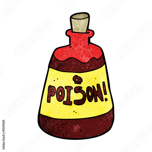 cartoon bottle of poison