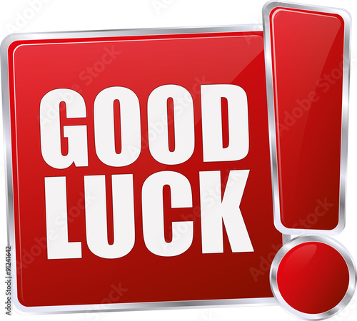 modern red good luck sign