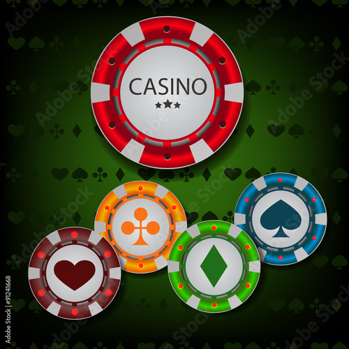 Casino chips vector eps 10