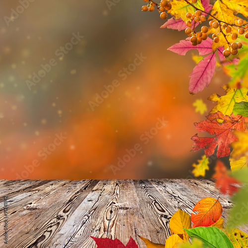 Colorful autumnal backgroun...