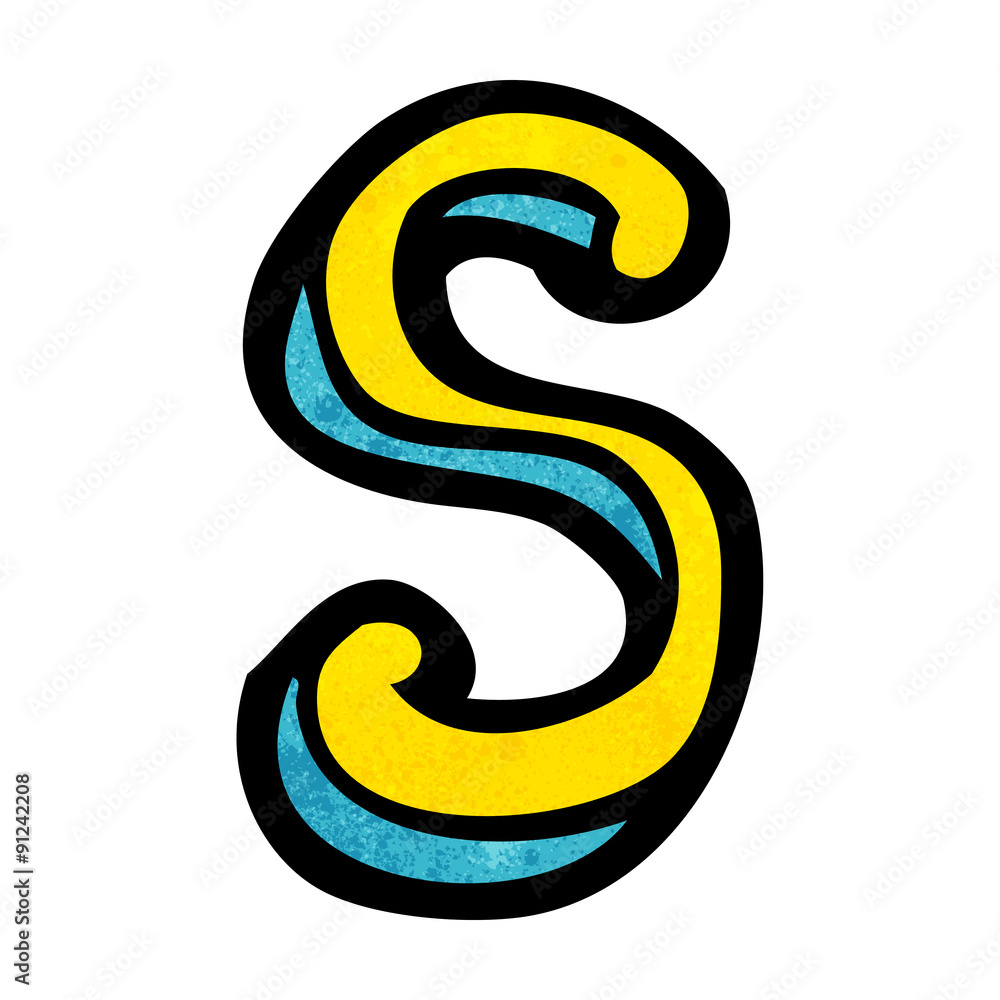 cartoon letter S cartoon letter S