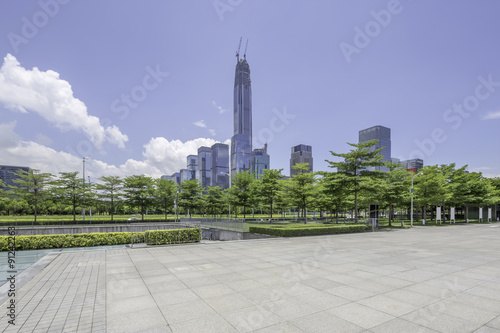 Wallpaper Mural empty square with a landmark of shenzheng in china Torontodigital.ca