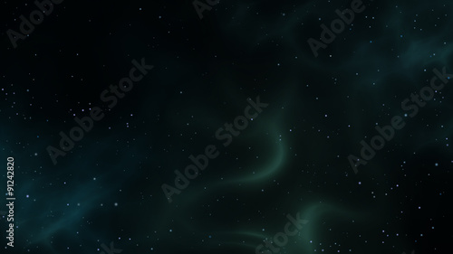 Starry sky with dust clouds. Digital background raster illustration.