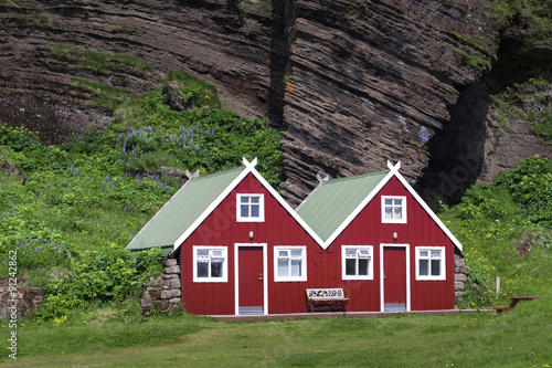 Two beautiful scandinavian red houses #91242862