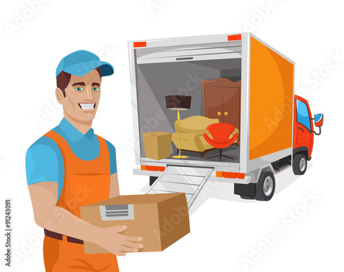 Vector delivery flat illustration
