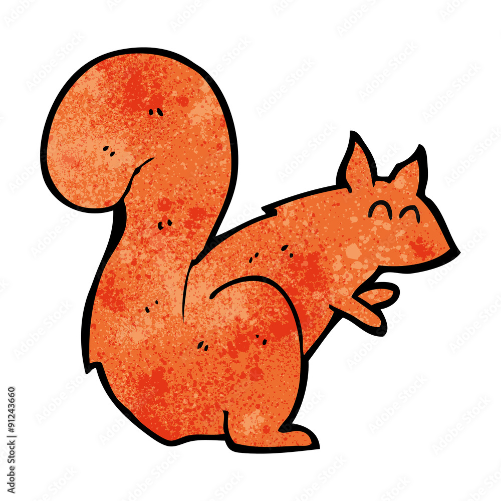 Obraz cartoon red squirrel
