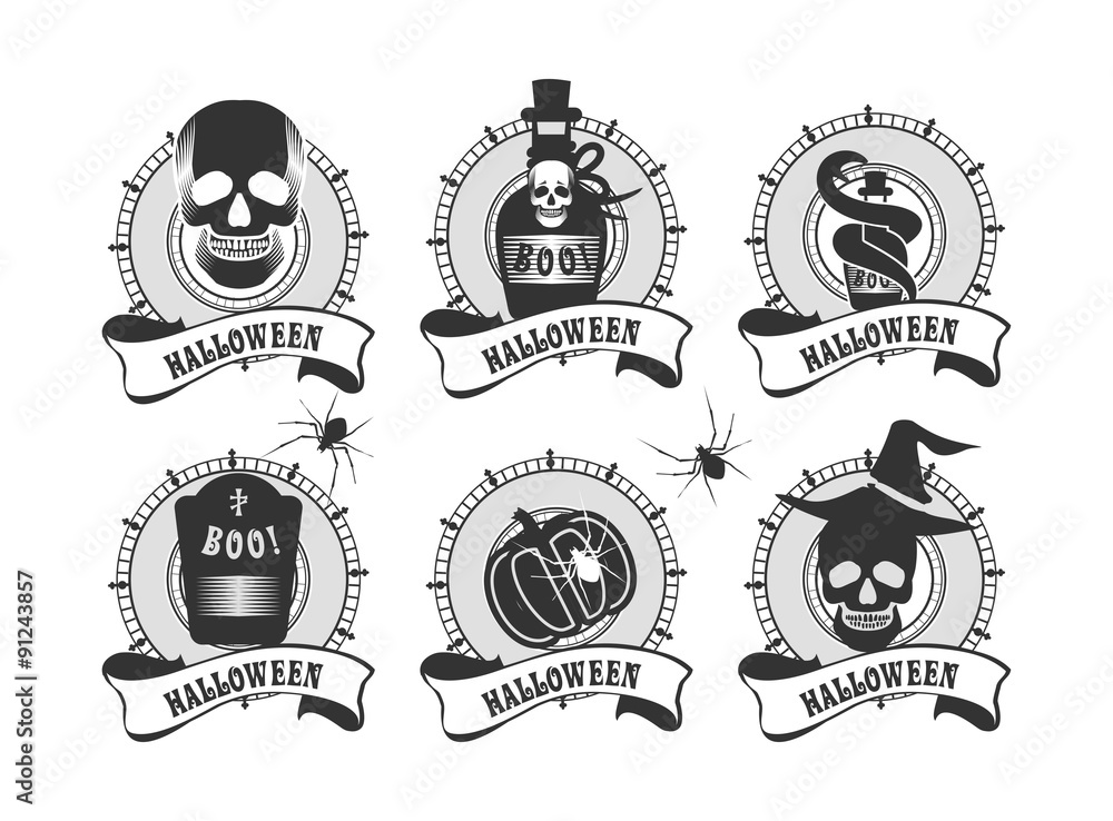 Fototapeta premium set of Halloween