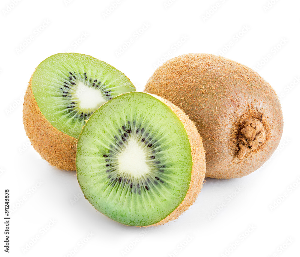 Kiwi fruit isolated on white background. Kiwi fruit isolated on white background.