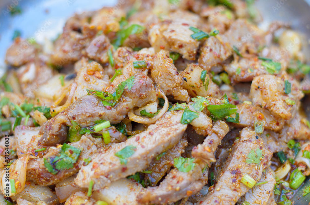 spicy minced meat salad