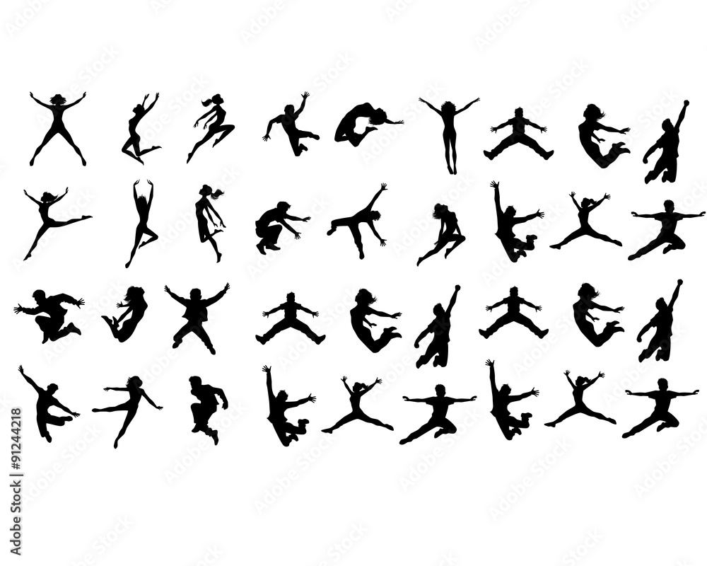 Six jumping teenagers Six jumping teenagers