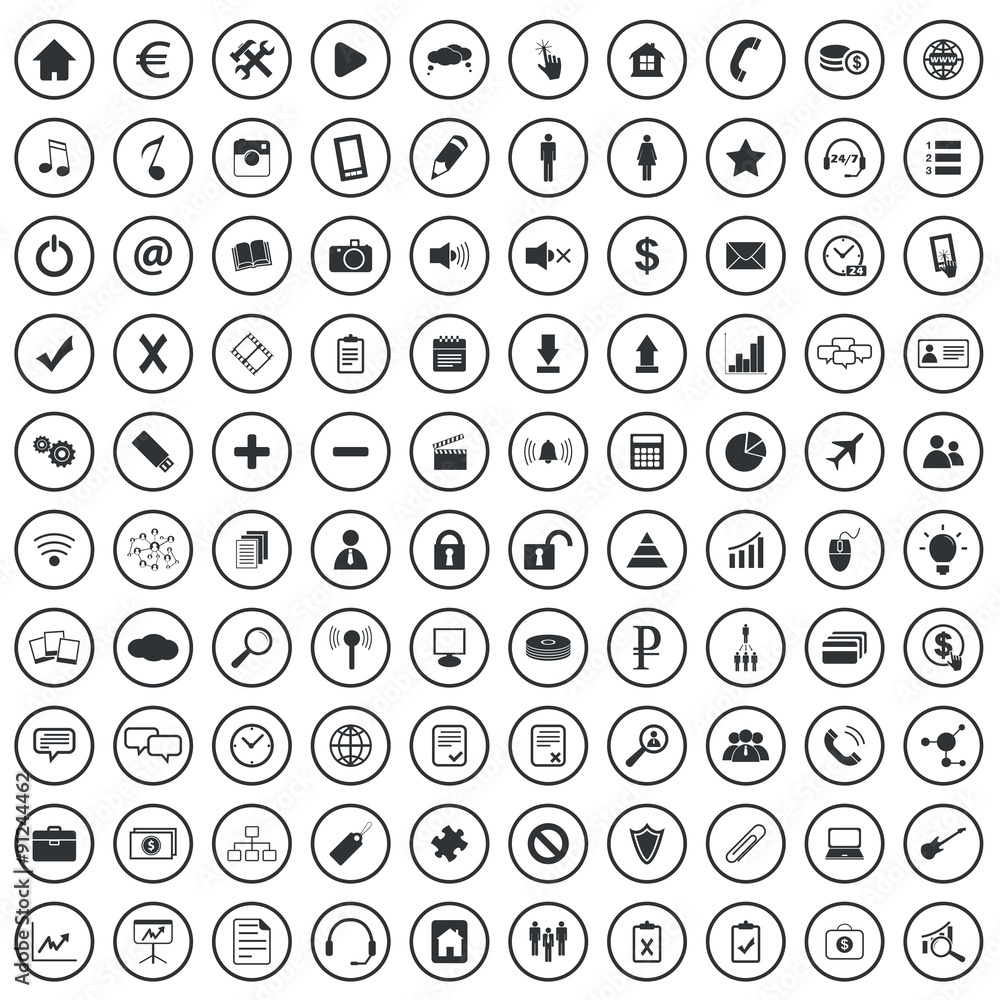 Webdesign sign icons set Webdesign sign icons set