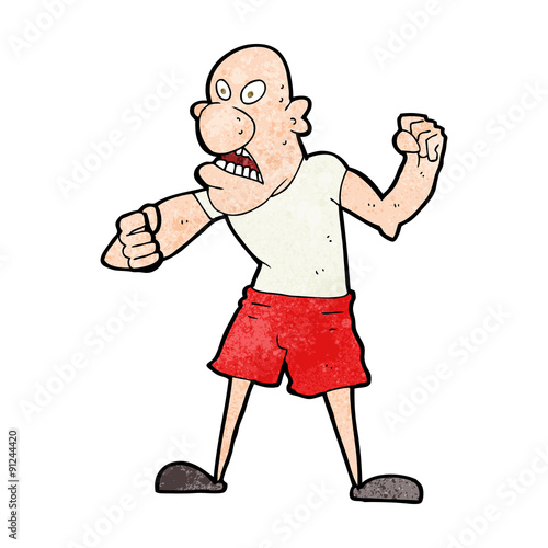 cartoon violent man
