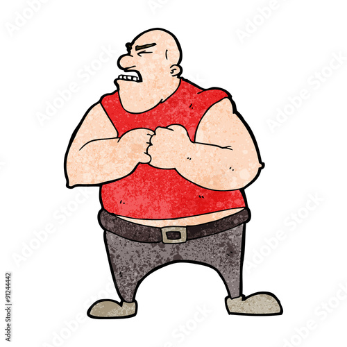cartoon violent man
